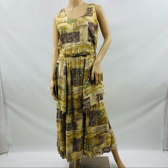 Farouche Dresses & Skirts - Vintage Farouche Peplum Waist Maxi Dress